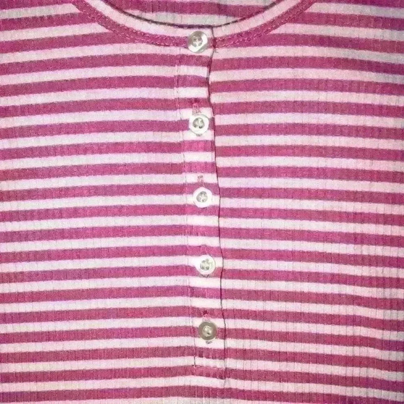 J Crew Striped Lightweight Short Half Sleeve Shirt Top size medium - Picture 8 of 9